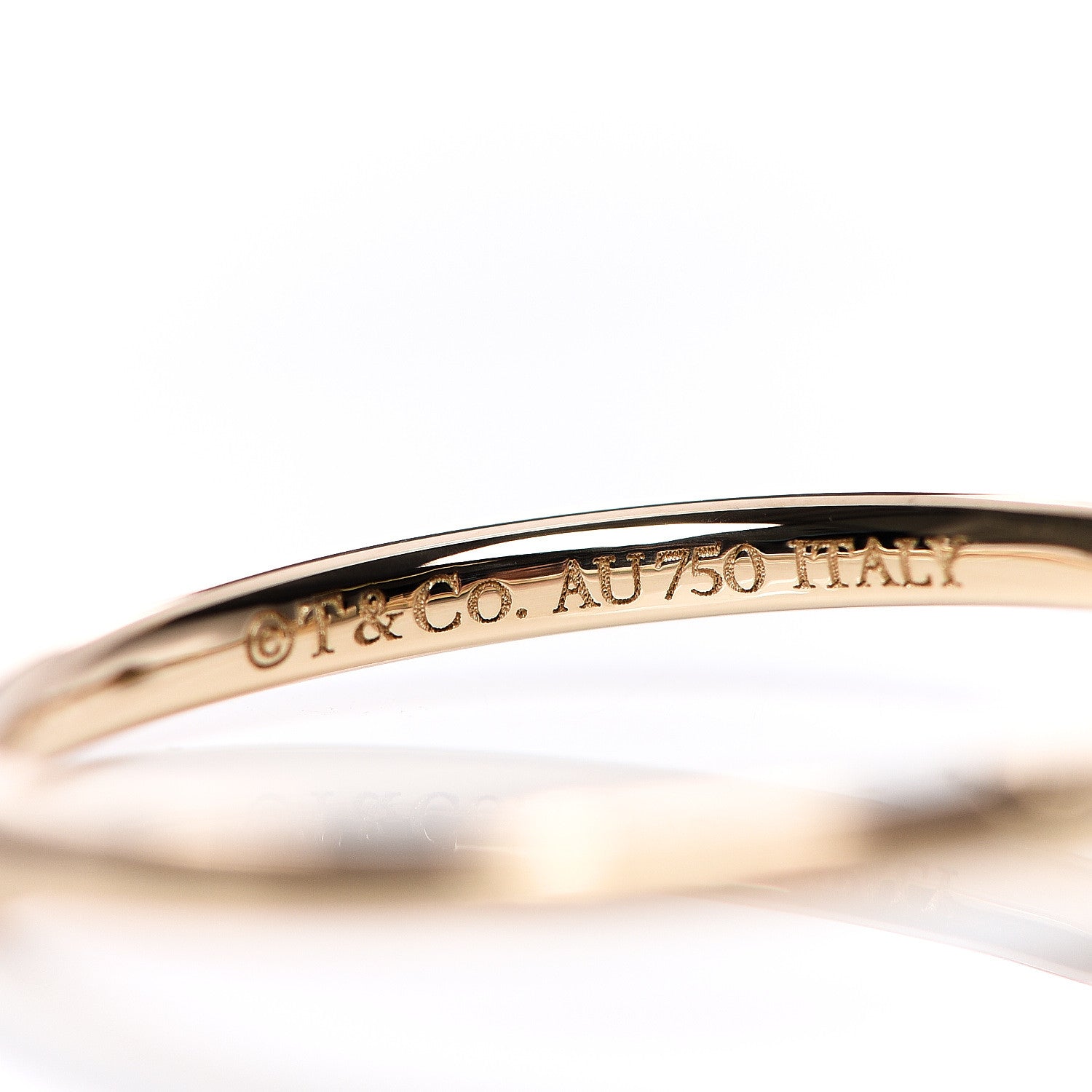 Tiffany 18K Yellow Gold T Wire Ring 54 6.5 4 of 4