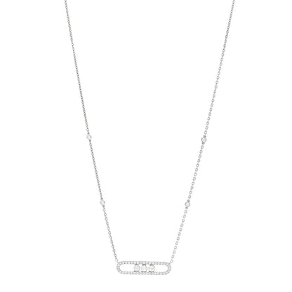 Messika 18K White Gold Diamond Baby Move Pave Necklace 1 of 4