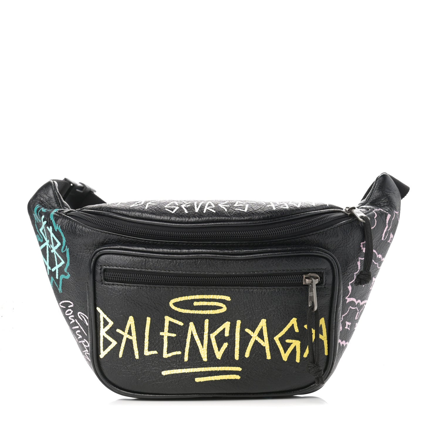 Agneau Arena Graffiti All Over Explorer Belt Bag Black Multicolor