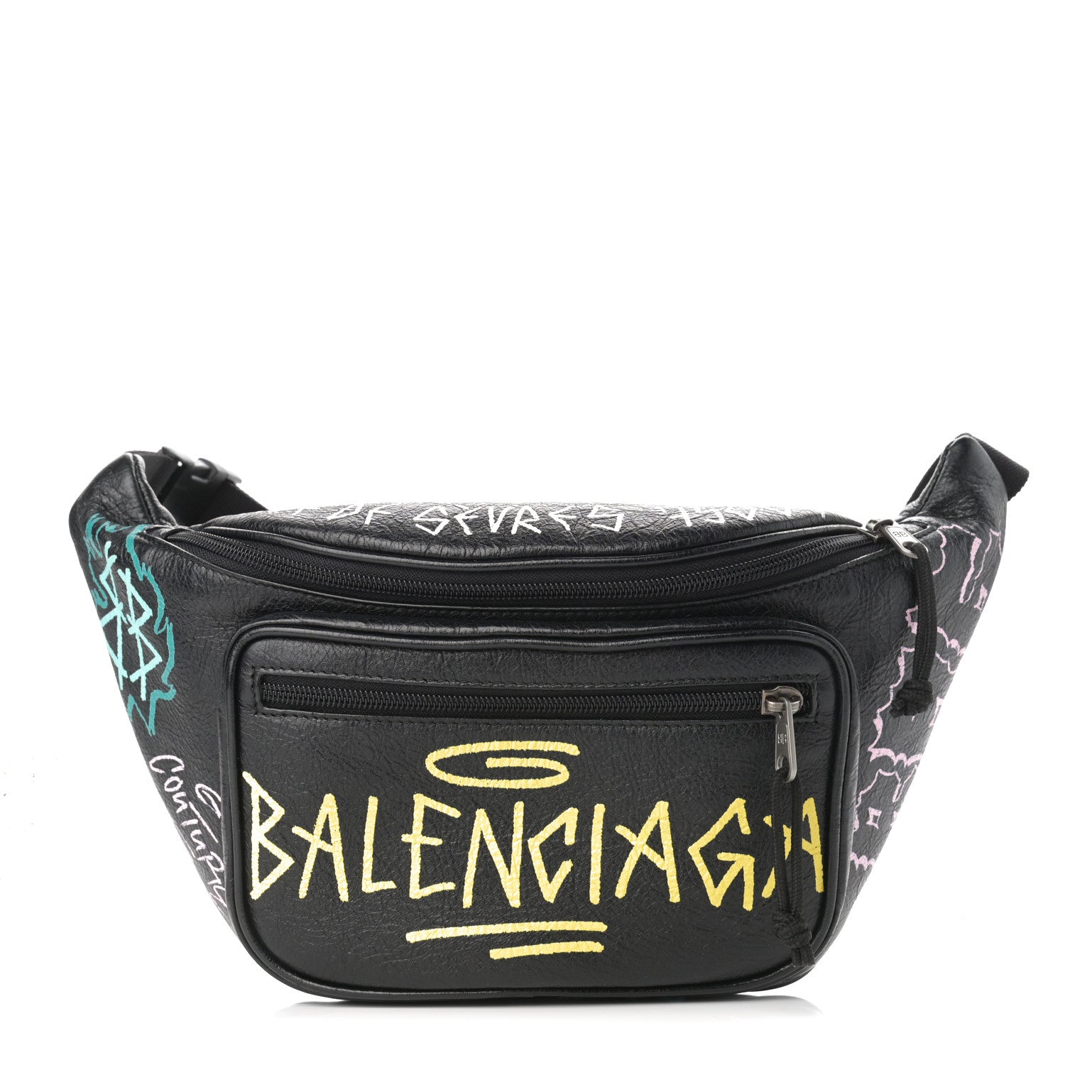 Balenciaga Agneau Arena Graffiti All Over Explorer Belt Bag Black Multicolor 1 of 10