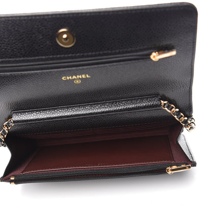 Chanel Caviar Quilted Wallet On Chain WOC Black 5 of 12