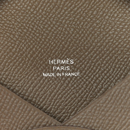 Hermes Epsom Calvi Card Case Etoupe 6 of 10