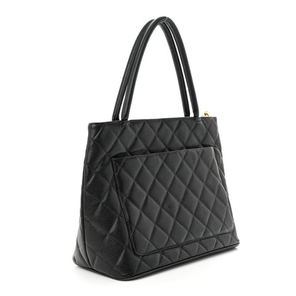 Chanel Caviar Quilted Medallion Tote Black 3 of 13