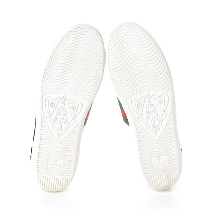 Gucci Calfskin Web Floral Embroidered Womens Ace Sneakers 38 White 8 of 8