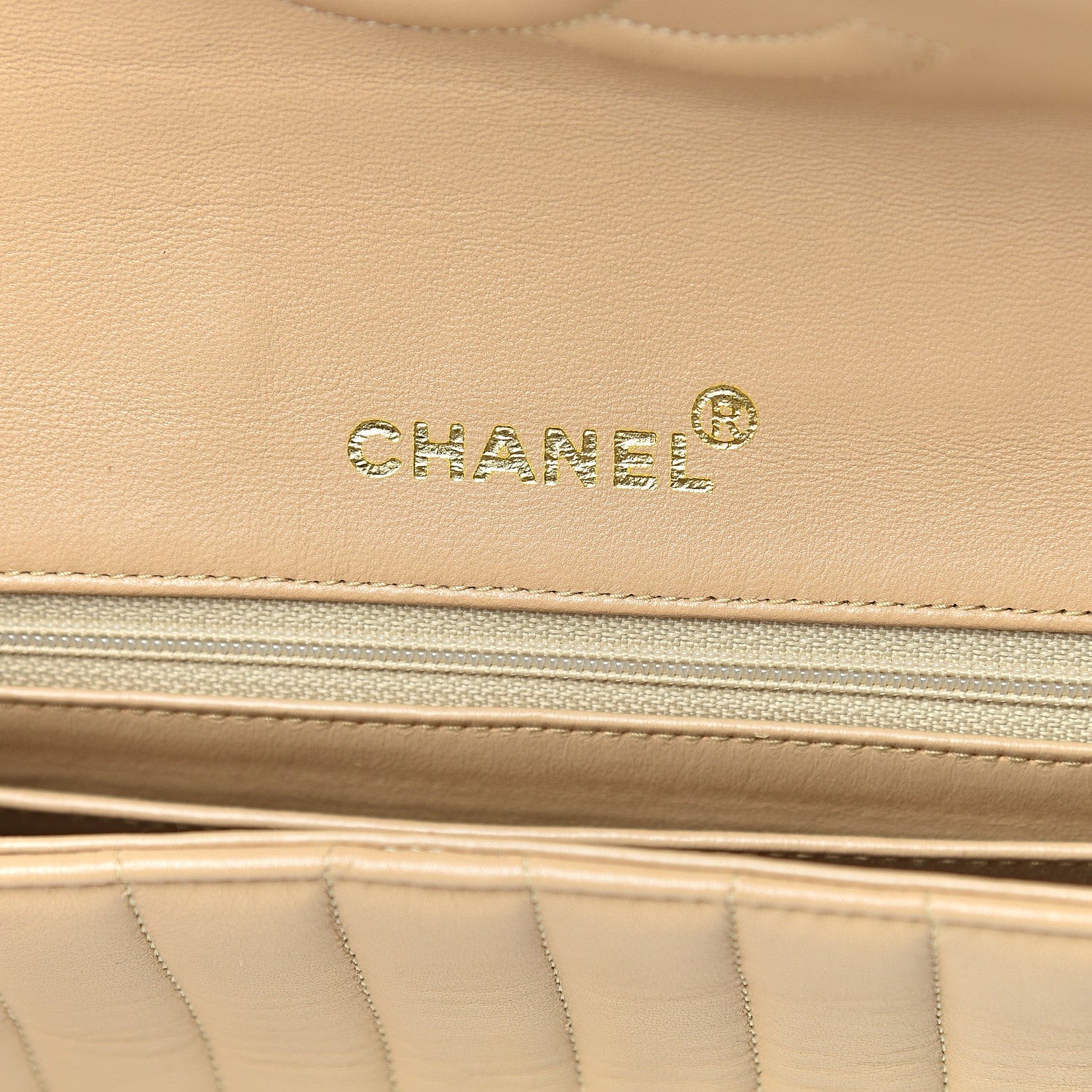 Chanel Lambskin Vertical Quilt Medium Flap Beige 6 of 16