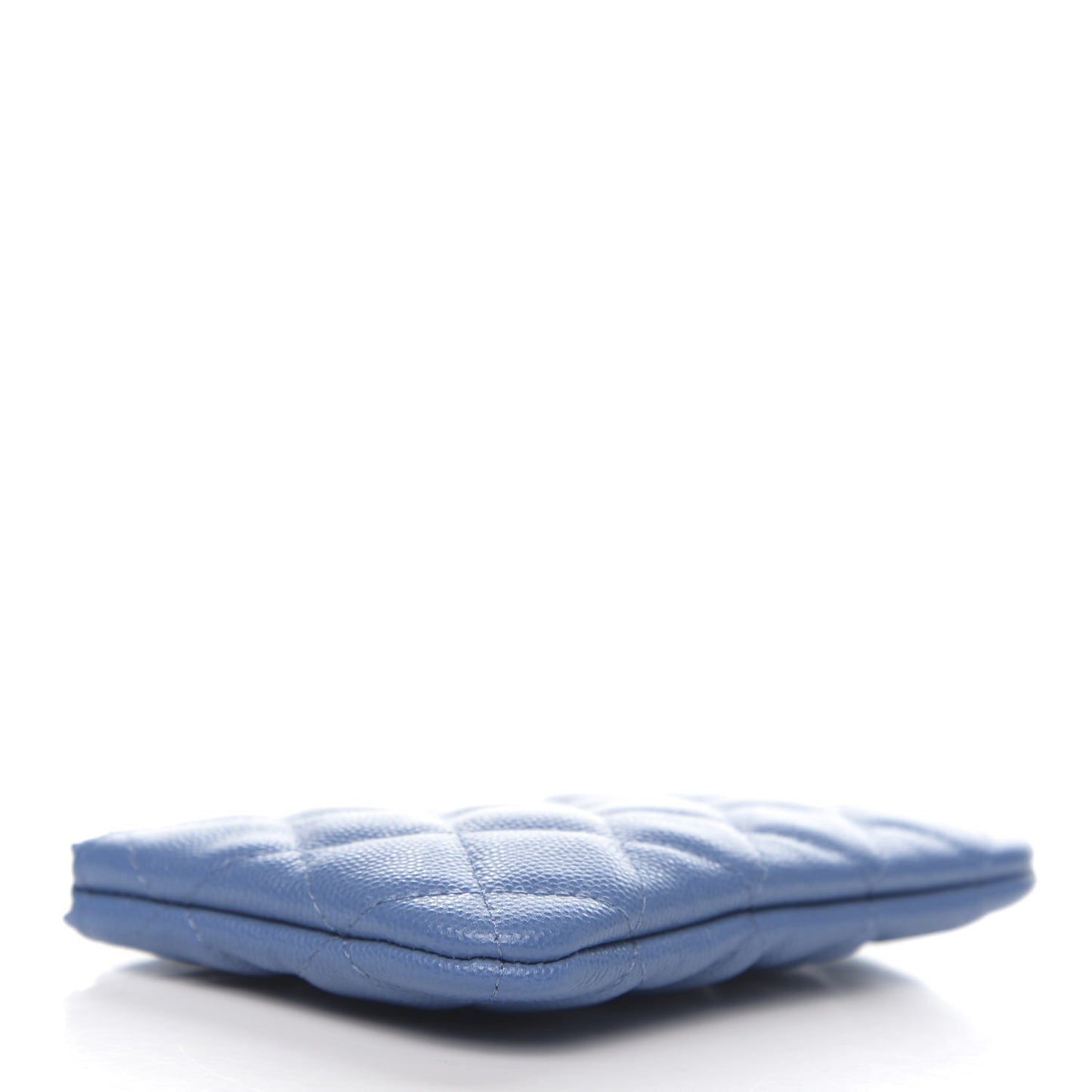 Caviar Quilted Small Cosmetic Case Blue