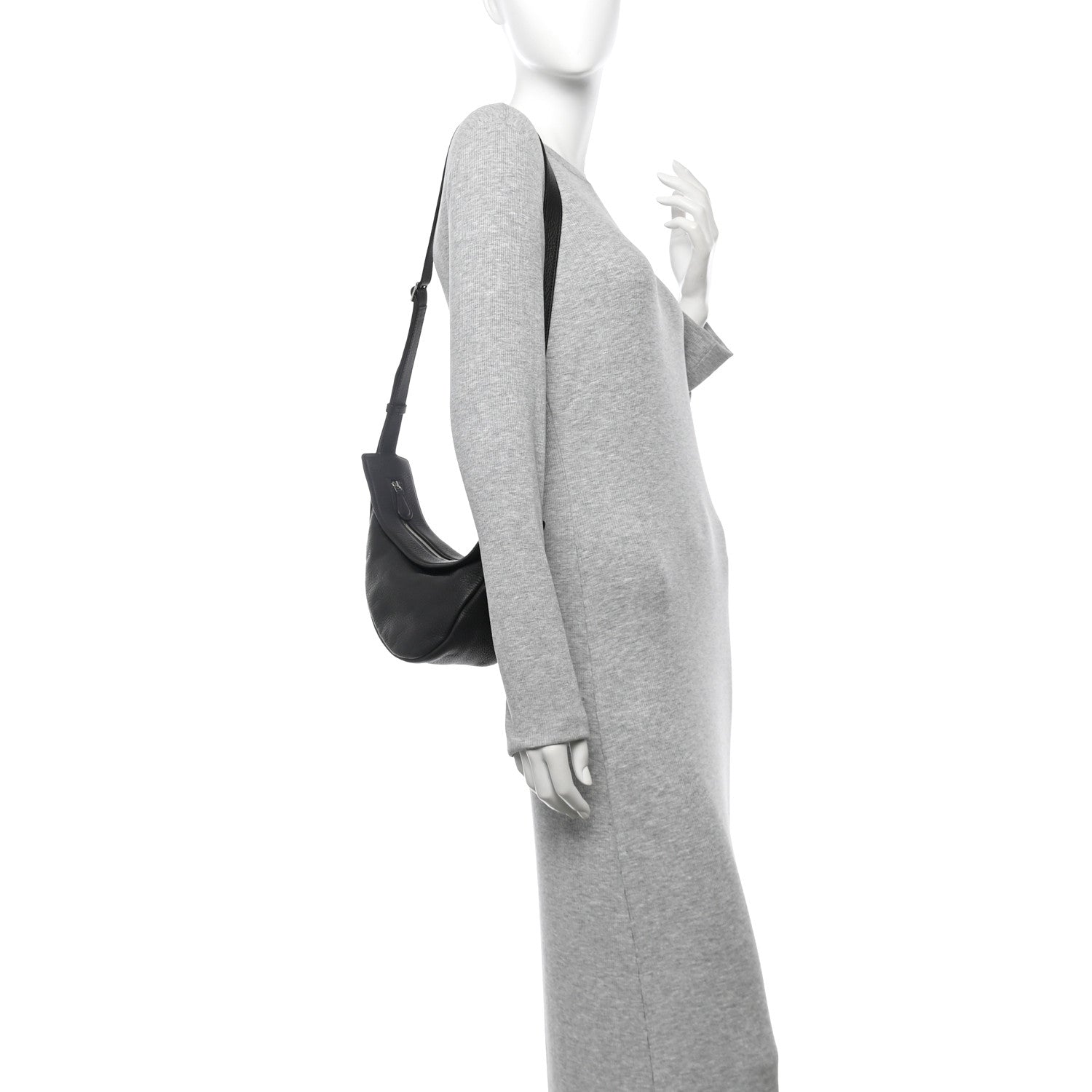 The Row Deerskin Small Slouchy Banana Bag Espresso 2 of 10