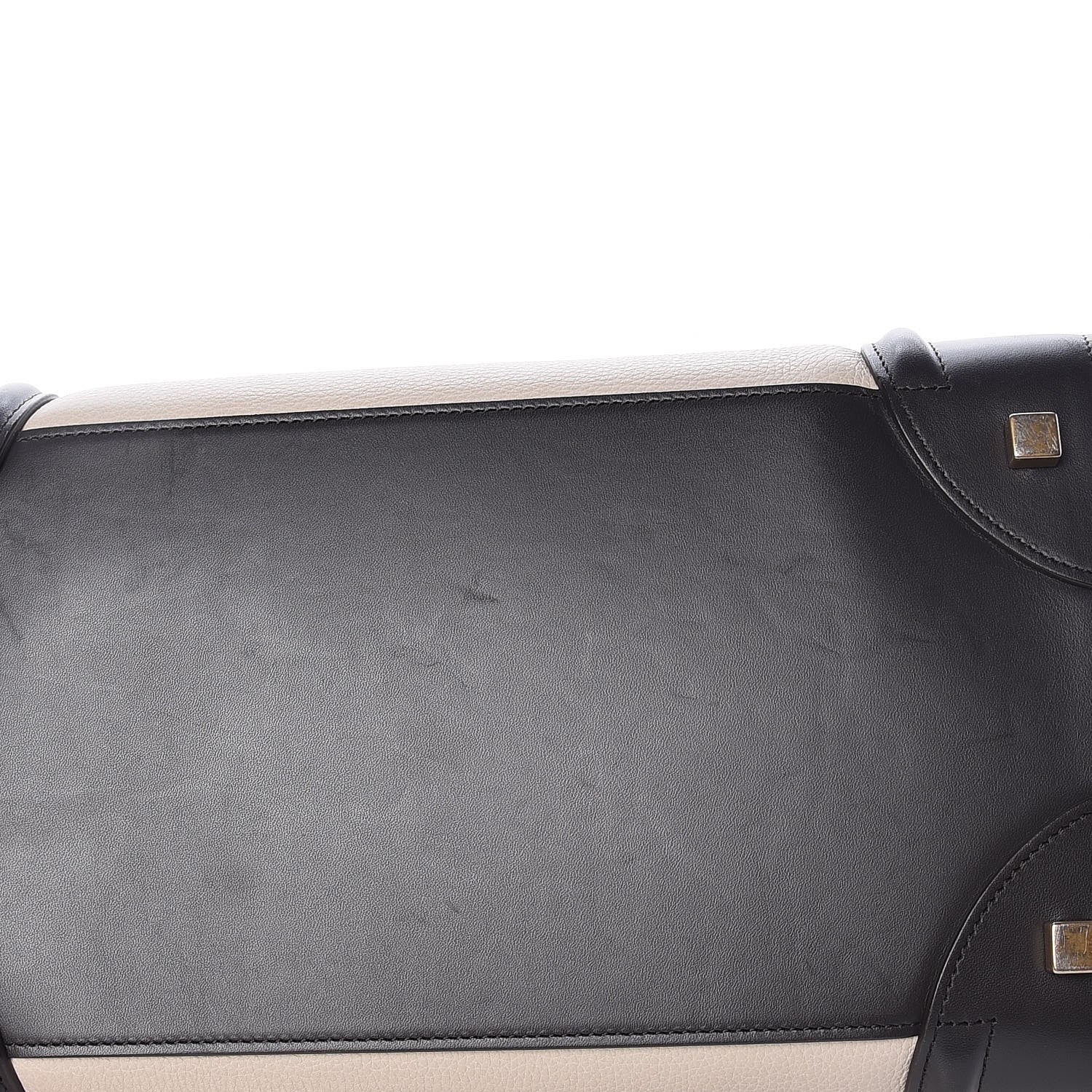 Celine Drummed Calfskin Nubuck Mini Tri-Color Luggage Chalk 11 of 11