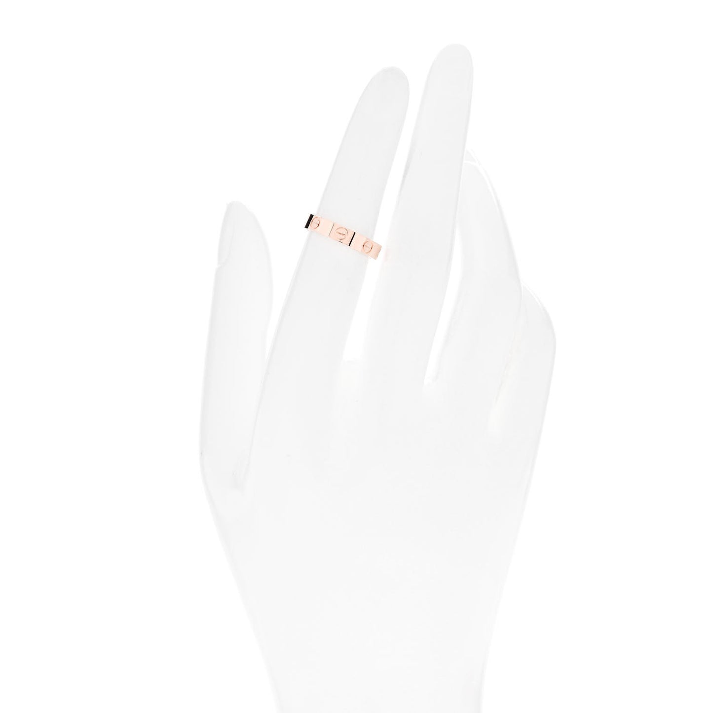 18K Pink Gold 3.5mm LOVE Wedding Band Ring 50 5.25