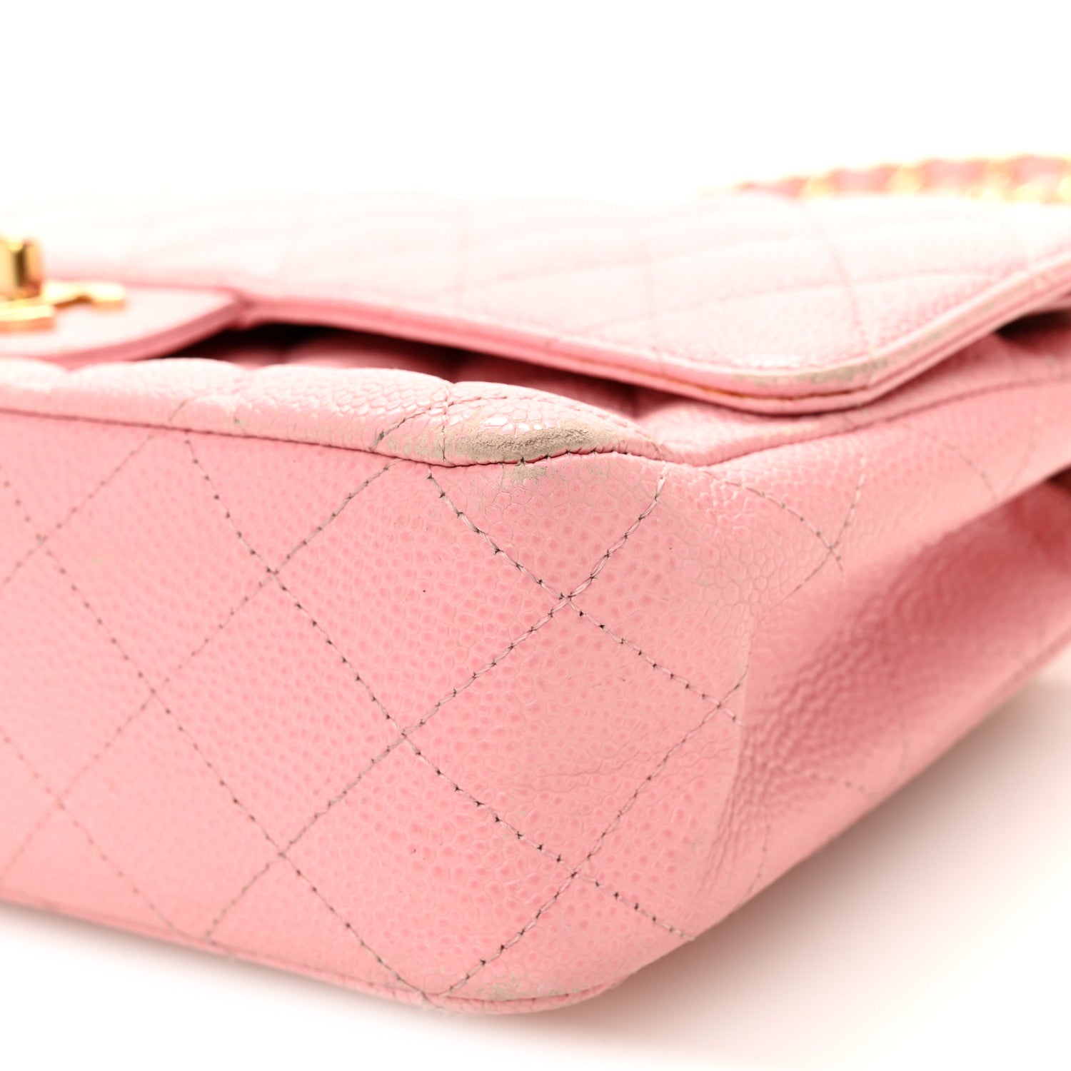 Chanel Caviar Quilted Medium Double Flap Light Pink 10 of 16