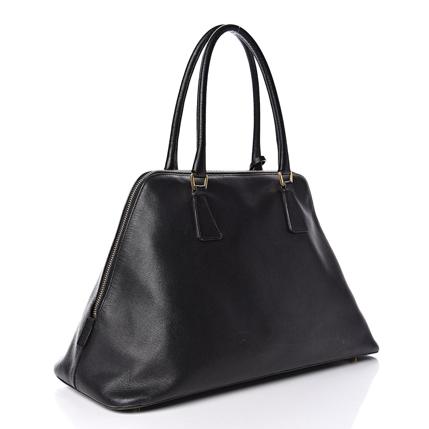 Saffiano Top Handle Dome Satchel Black