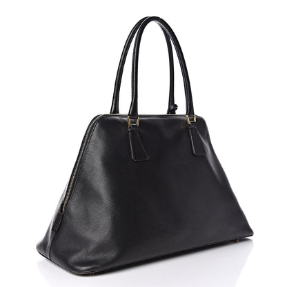 Prada Saffiano Top Handle Dome Satchel Black 3 of 18