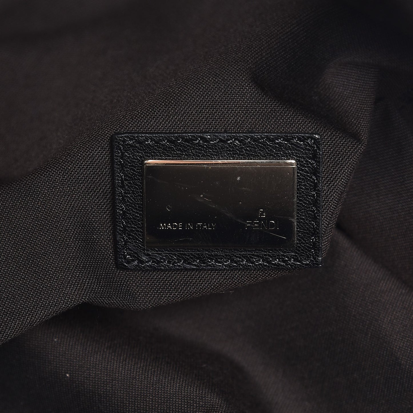 Calfskin Embroidered Spy Brown Black Gold