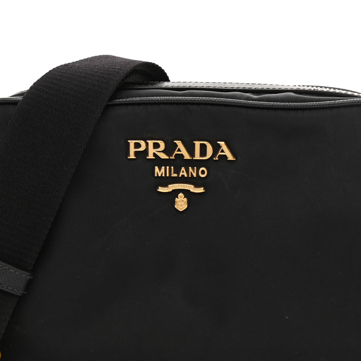Prada Tessuto Nylon Soft Calf Camera Bag Black 8 of 11