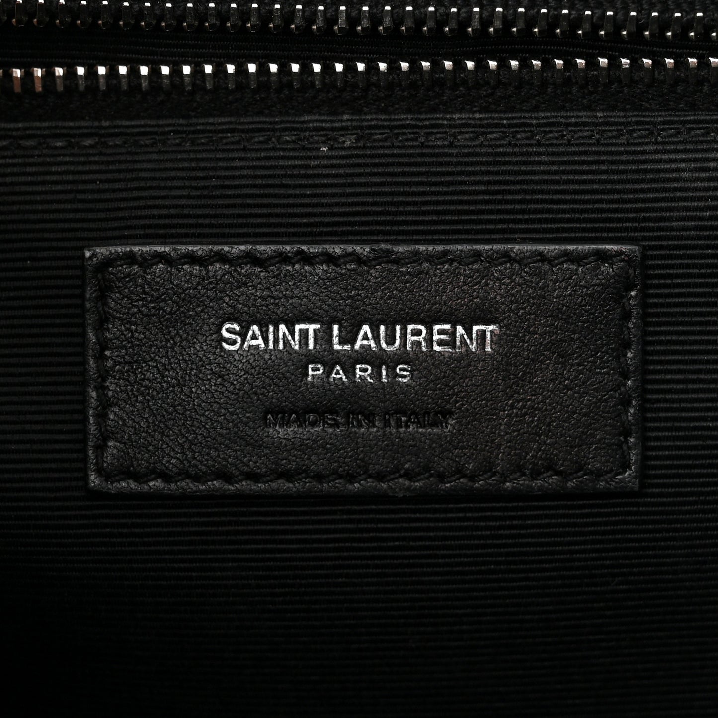 Grain De Poudre Textured Mixed Matelasse Large Triquilt Monogram Satchel Black