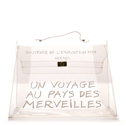 Hermes Vinyl Souvenir De L'Exposition Kelly Transparent 1 of 9