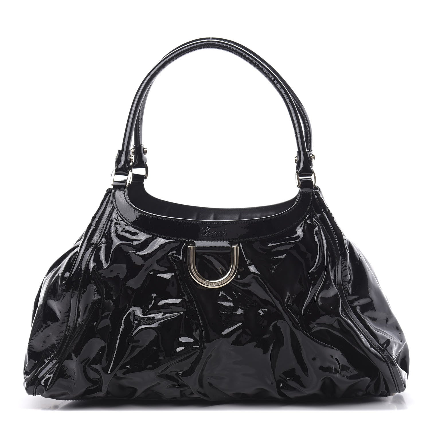 Gucci Patent D Ring Large Hobo Black 1 of 10