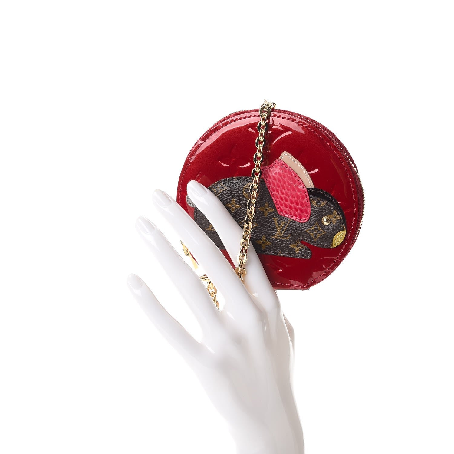 Louis Vuitton Vernis Animania Lapin Bunny Round Coin Purse Pomme D'Amour 2 of 8