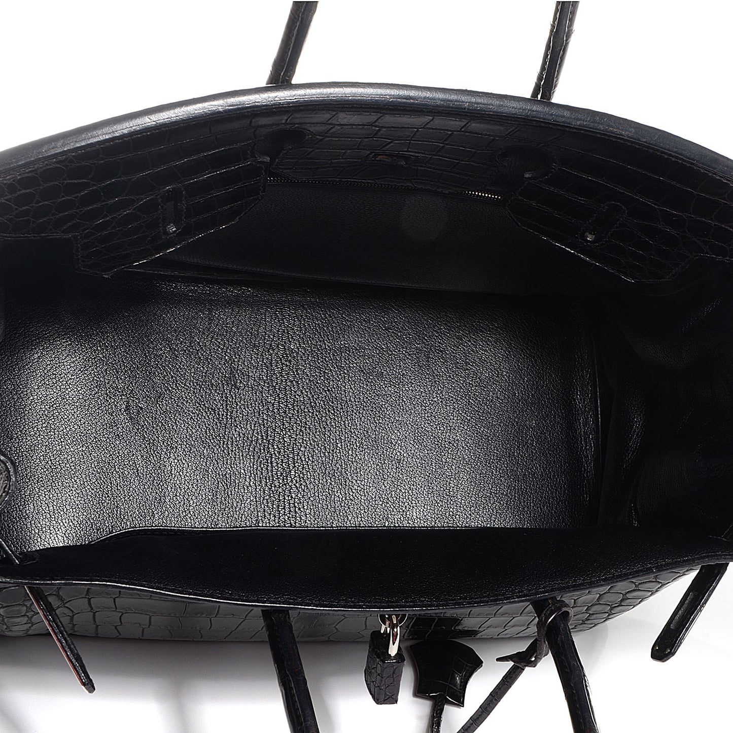 Matte Porosus Crocodile Birkin 35 Black