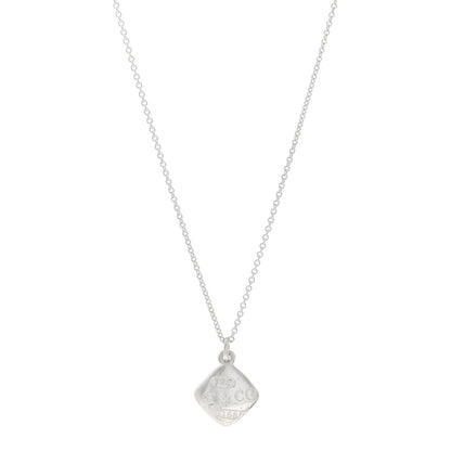 Tiffany Sterling Silver 1837 Square Pendant Necklace 1 of 4