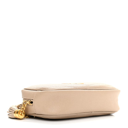 Saint Laurent Grain De Poudre Matelasse Monogram Mini Lou Camera Bag Dark Latte 4 of 12