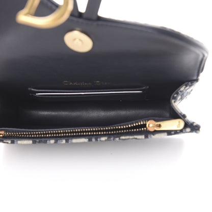 Christian Dior Oblique Saddle Belt Bag Blue 8 of 12
