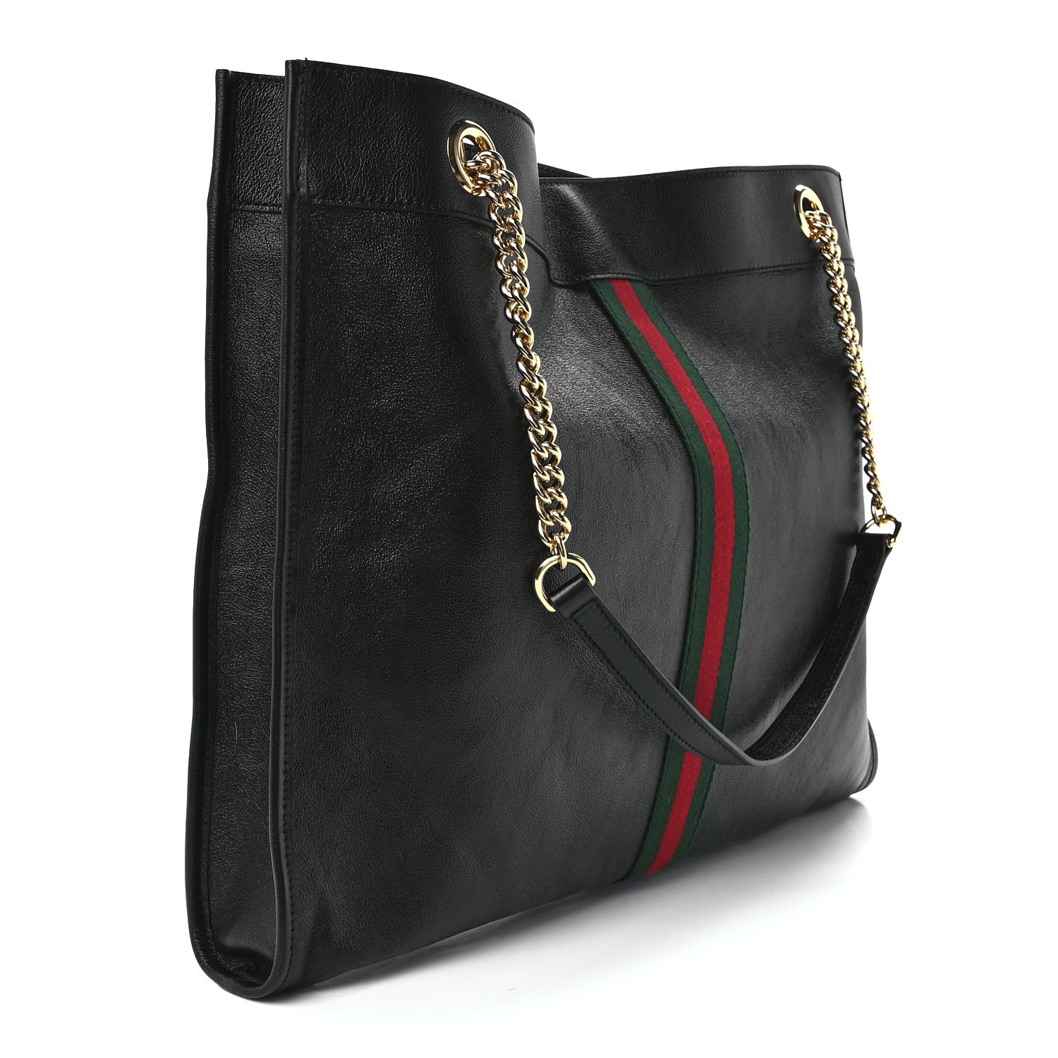 Gucci Calfskin Large Rajah Chain Tote Black 4 of 14