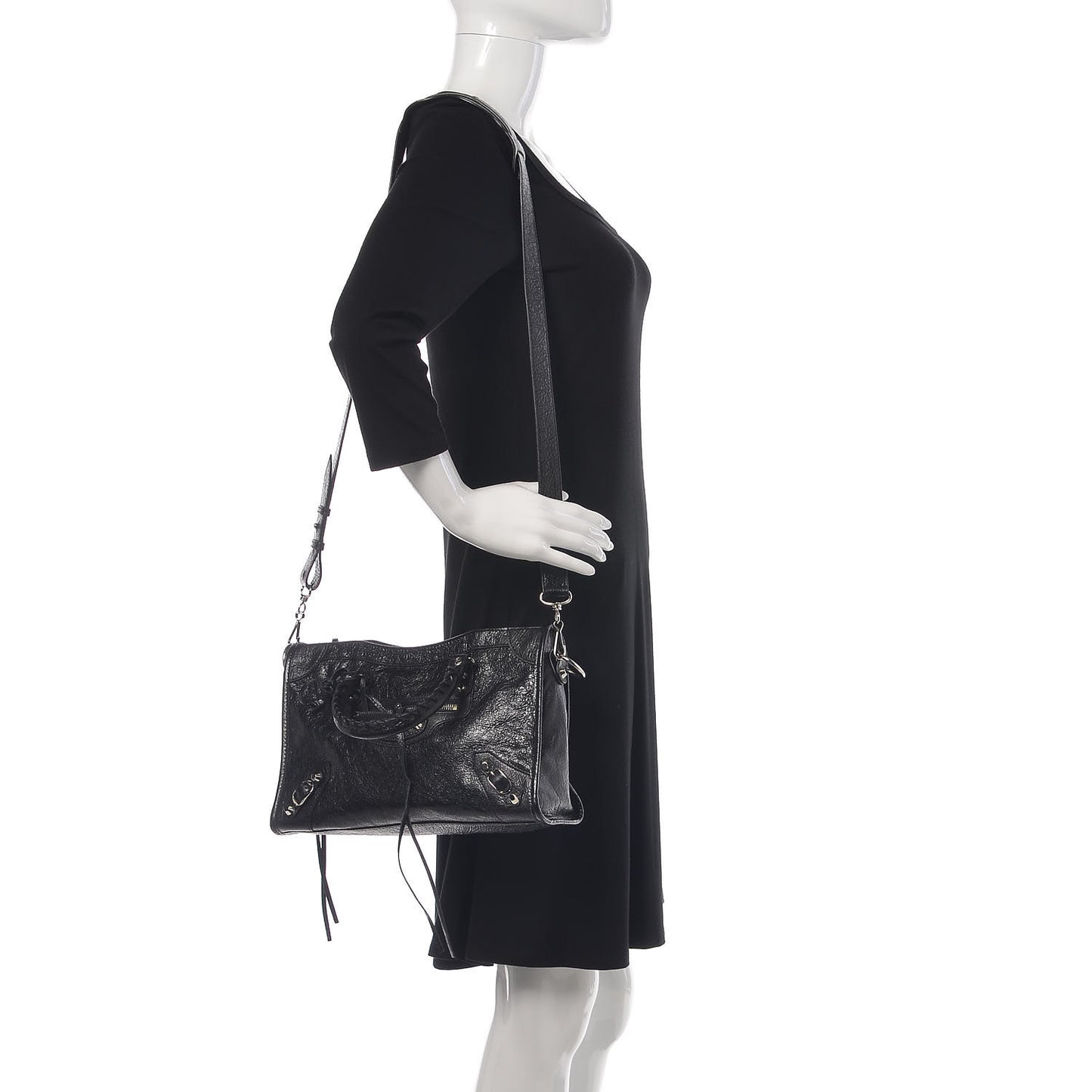 Agneau Classic Silver Hardware S City Black
