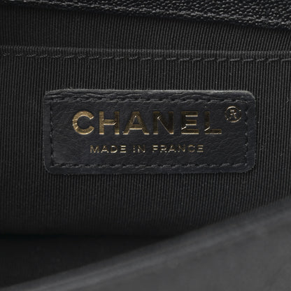 Chanel Iridescent Caviar Chevron Quilted Small Boy Flap Black 6 of 12