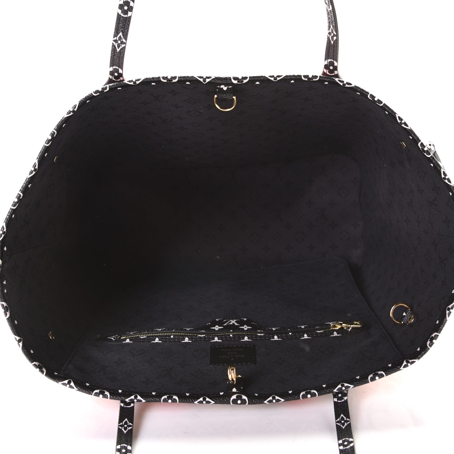 Louis Vuitton Monogram Giant Crafty Neverfull MM Creme Rouge Black 4 of 5