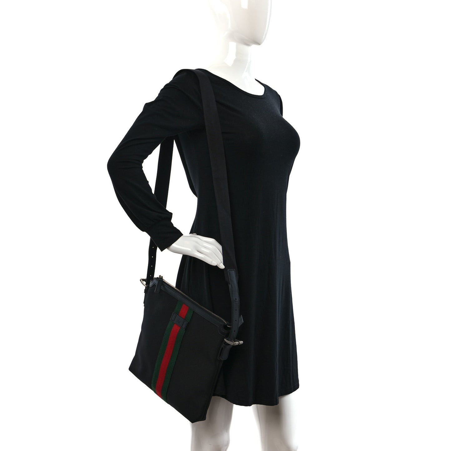 Techno Canvas Web Messenger Bag Black