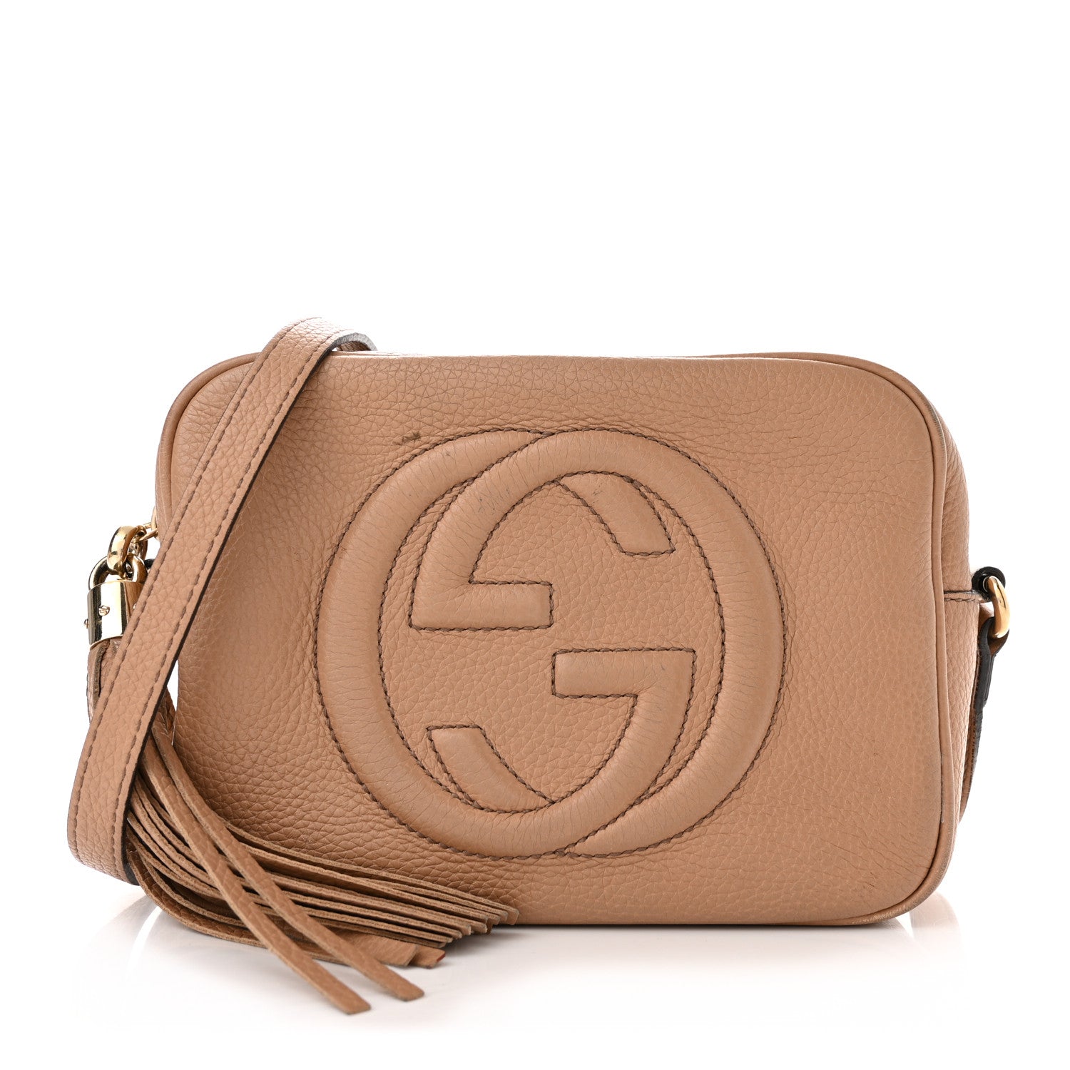 Gucci Pebbled Calfskin Small Soho Disco Bag Camelia 1 of 11