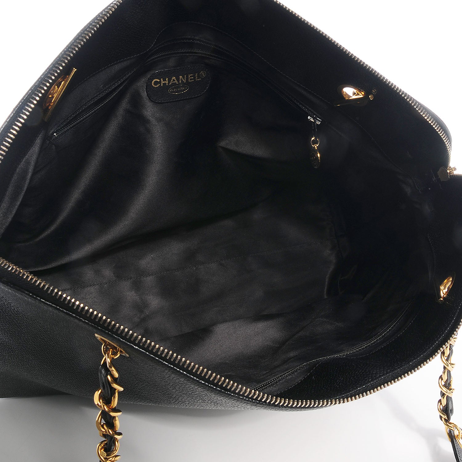 Chanel Caviar Large CC Shoulder Bag Black 5 of 7