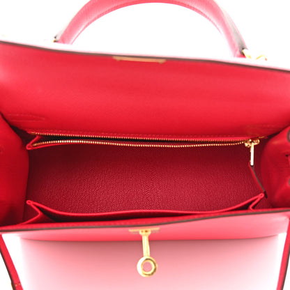 Hermes Epsom Kelly Sellier 25 Rose Extreme 5 of 11