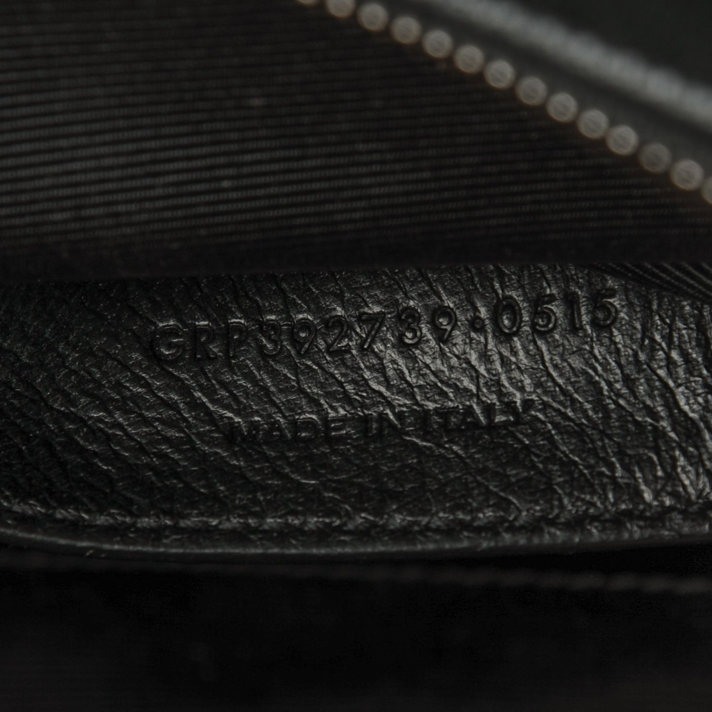 Sheepskin Matelasse Chevron Large Monogram Shopping Bag Black