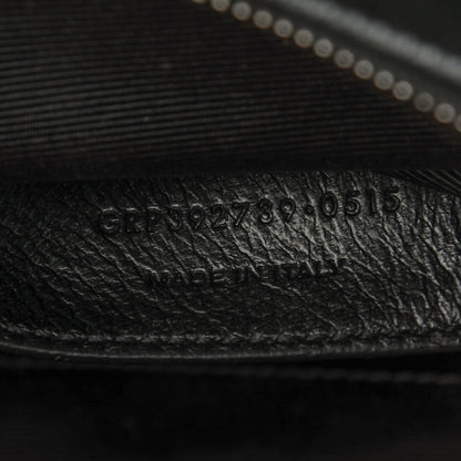 Saint Laurent Sheepskin Matelasse Chevron Large Monogram Shopping Bag Black 7 of 7