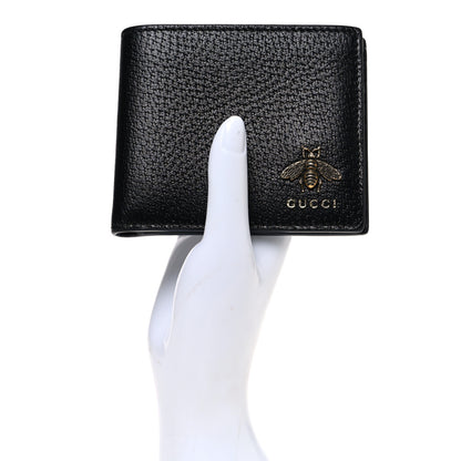 Gucci Calfskin Bee Bi-Fold Wallet Black 2 of 6
