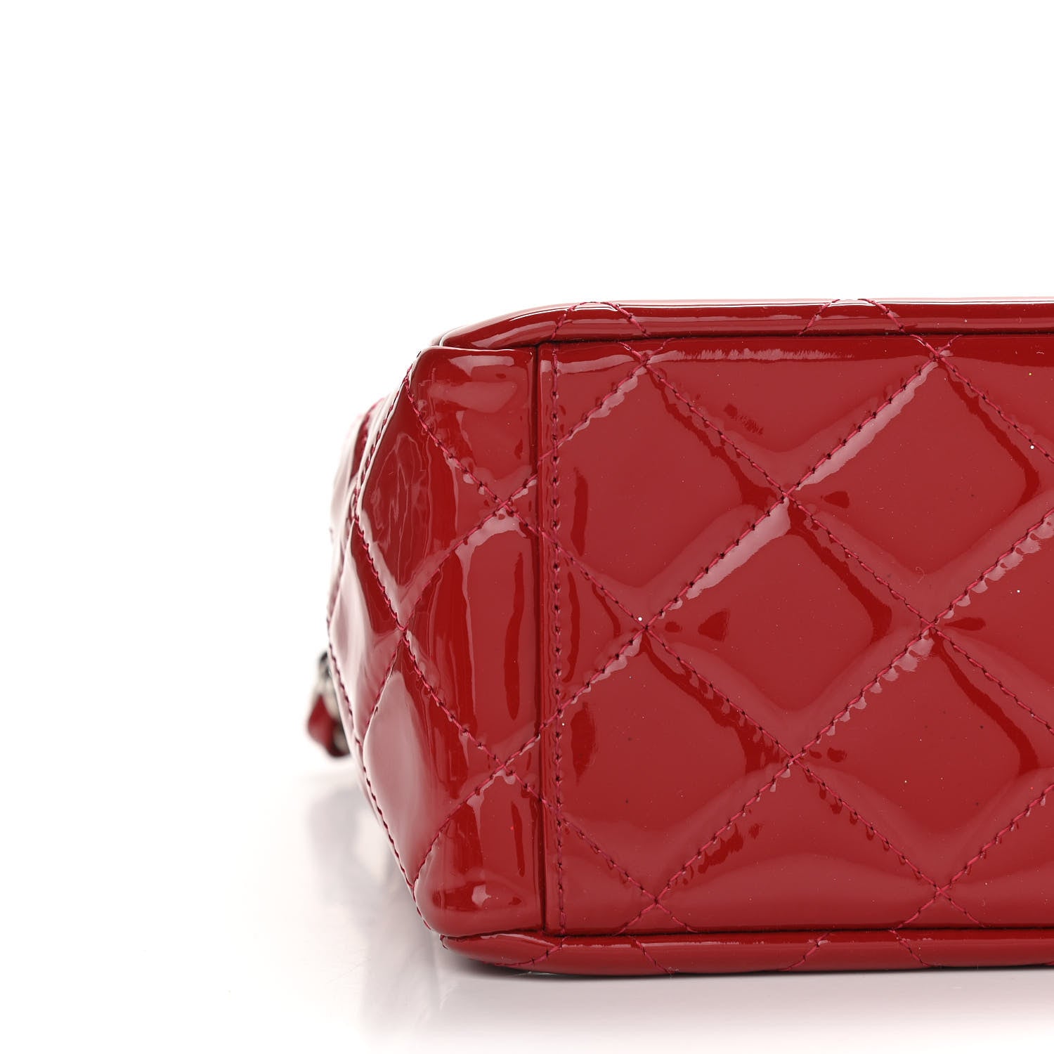 Chanel Patent Quilted Maxi Double Flap Red 9 of 11