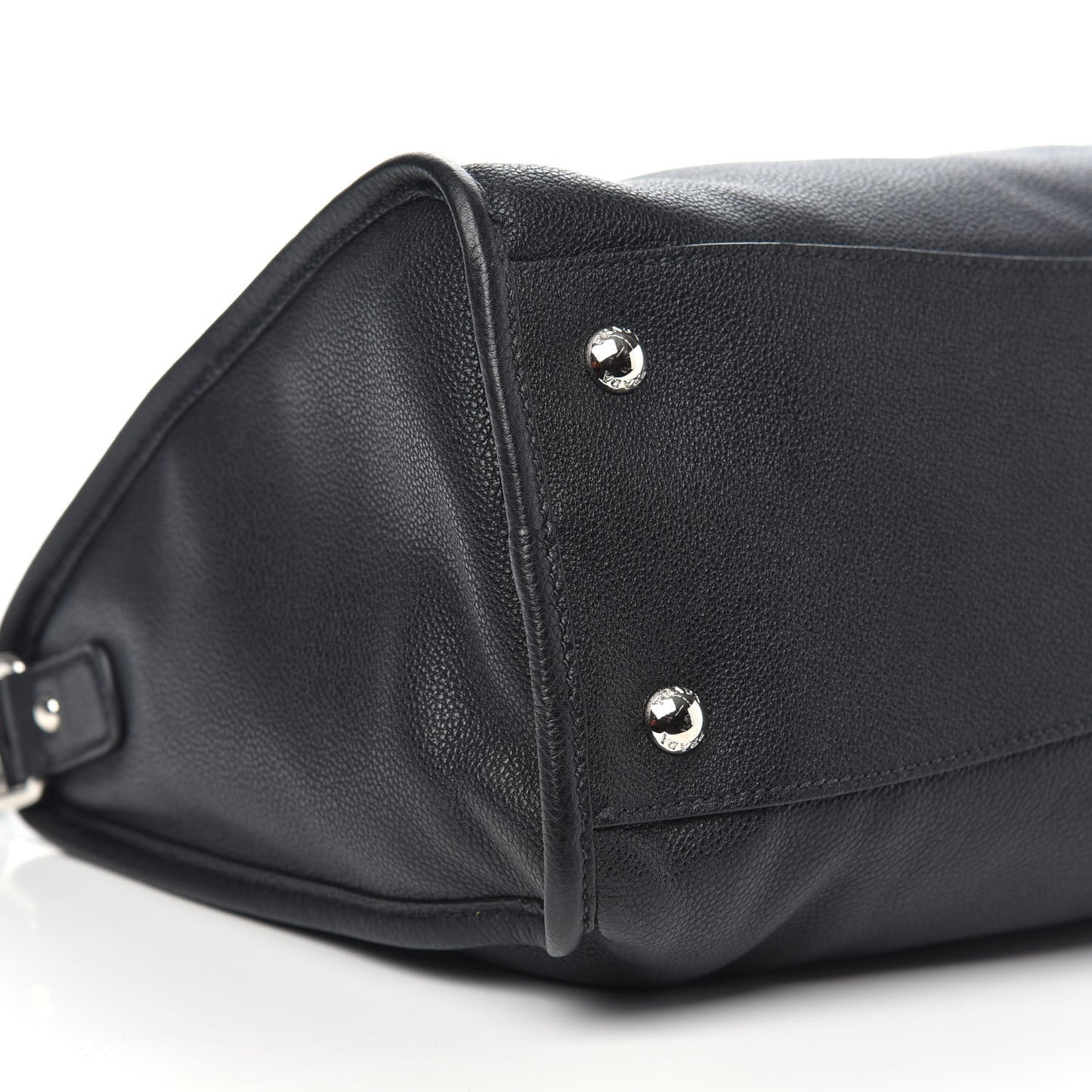 Vitello Phenix Shopping Satchel Black