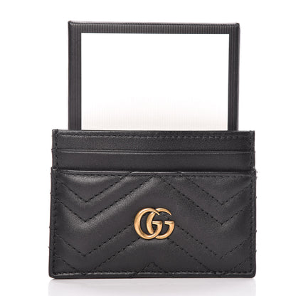 Gucci Calfskin Matelasse GG Marmont Card Holder Black 7 of 7