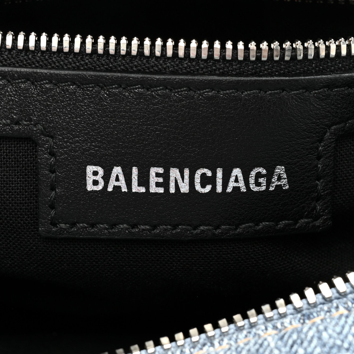 Balenciaga Denim BB Monogram Neo Cagole Handbag XS Blue 7 of 9