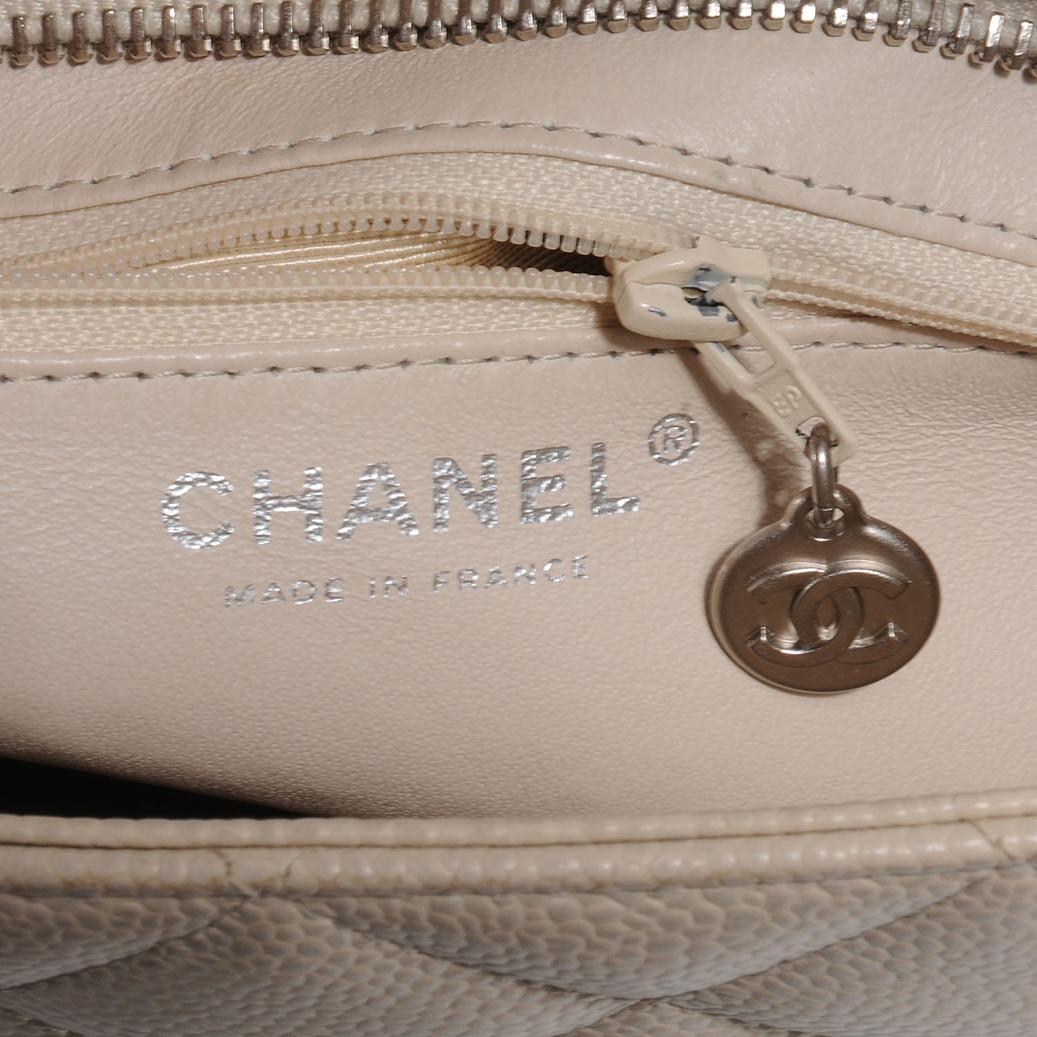 Chanel Caviar Quilted Medallion Tote Light Beige 6 of 7