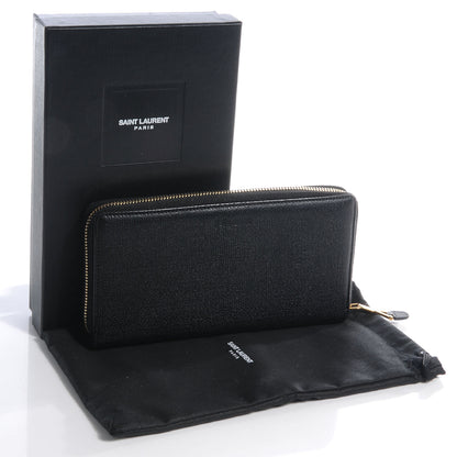 Saint Laurent Textured Chyc Zip Around Wallet Black 5 of 8