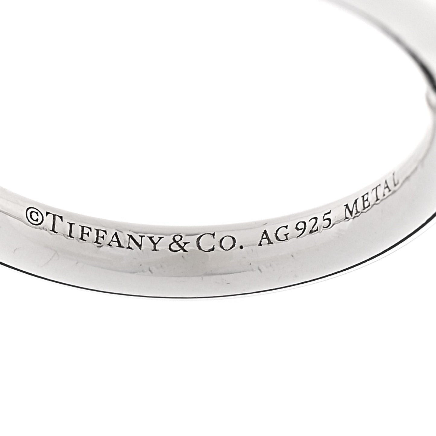 Sterling Silver Rubedo Return to Tiffany Heart Charm Ring 50 5.5