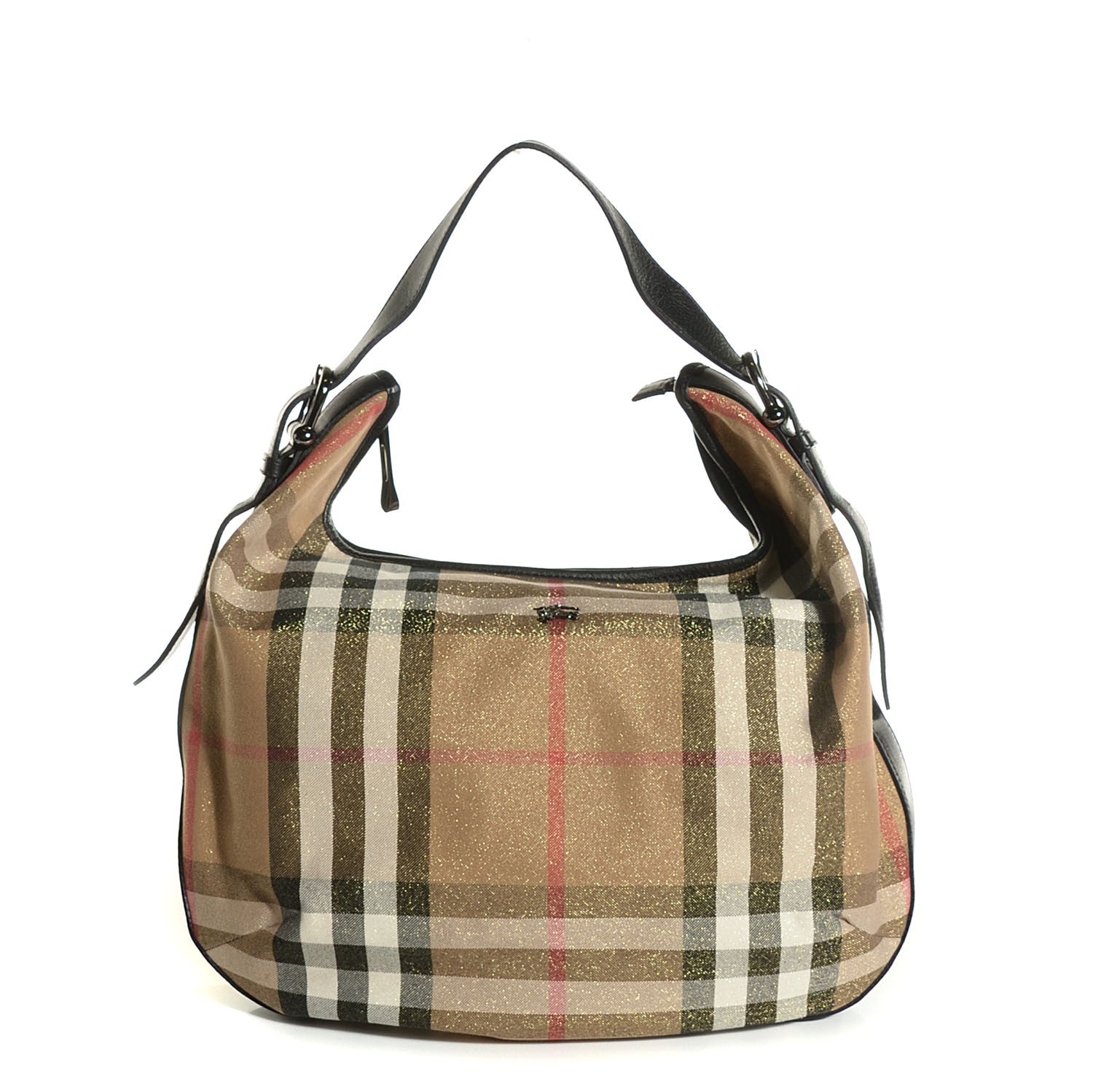 Burberry Shimmer House Check Hobo 1 of 10