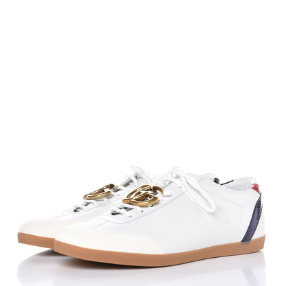 Gucci Calfskin Metallic Ayers Mens Bambi GG Sneakers 11 Great White Notte Red 3 of 10