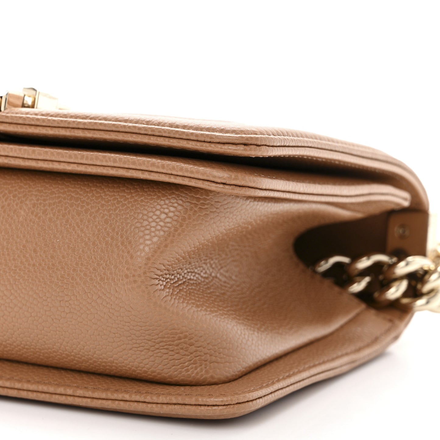 Caviar Quilted Small Boy Flap Brown