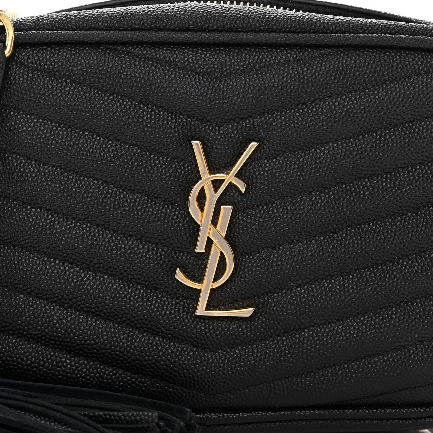Grain De Poudre Matelasse Monogram Mini Lou Camera Bag Black