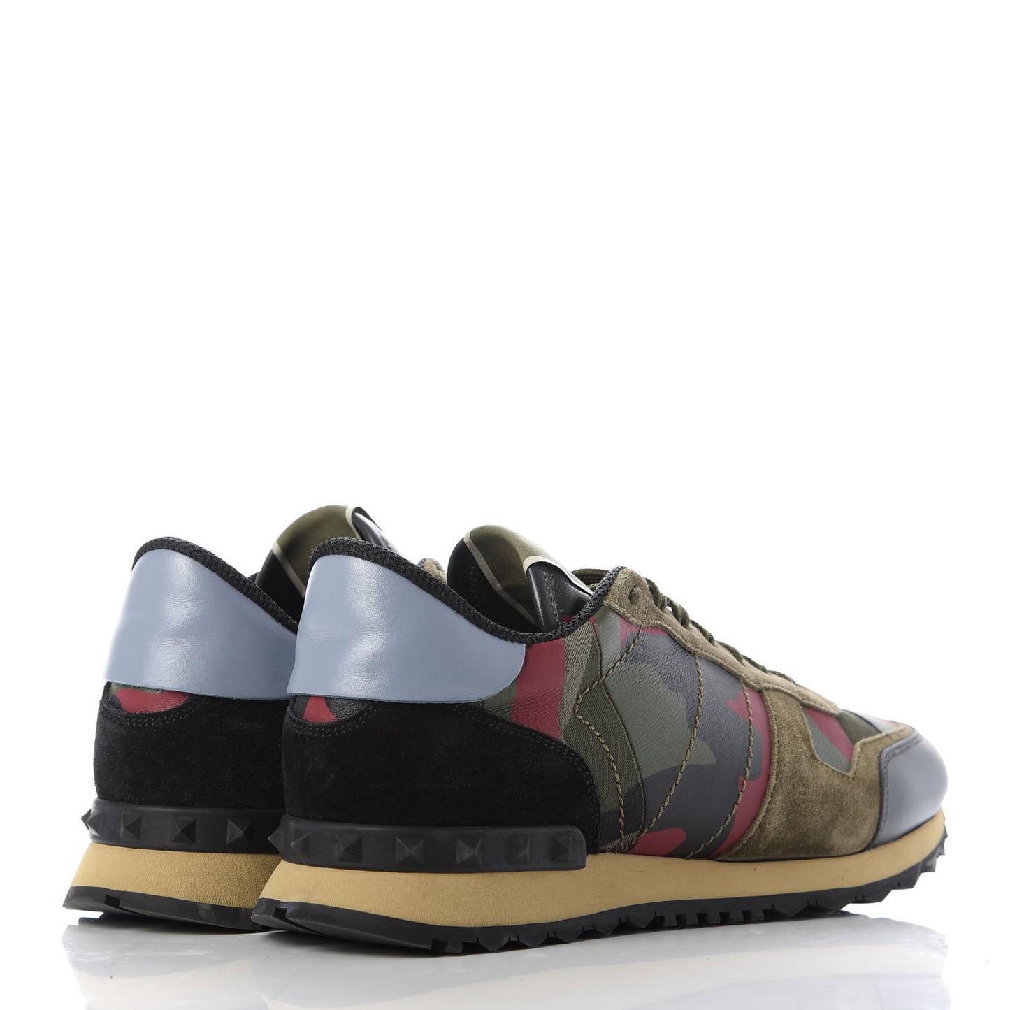 Nappa Suede Camouflage Mens Rockrunner Sneakers 42 Multicolor