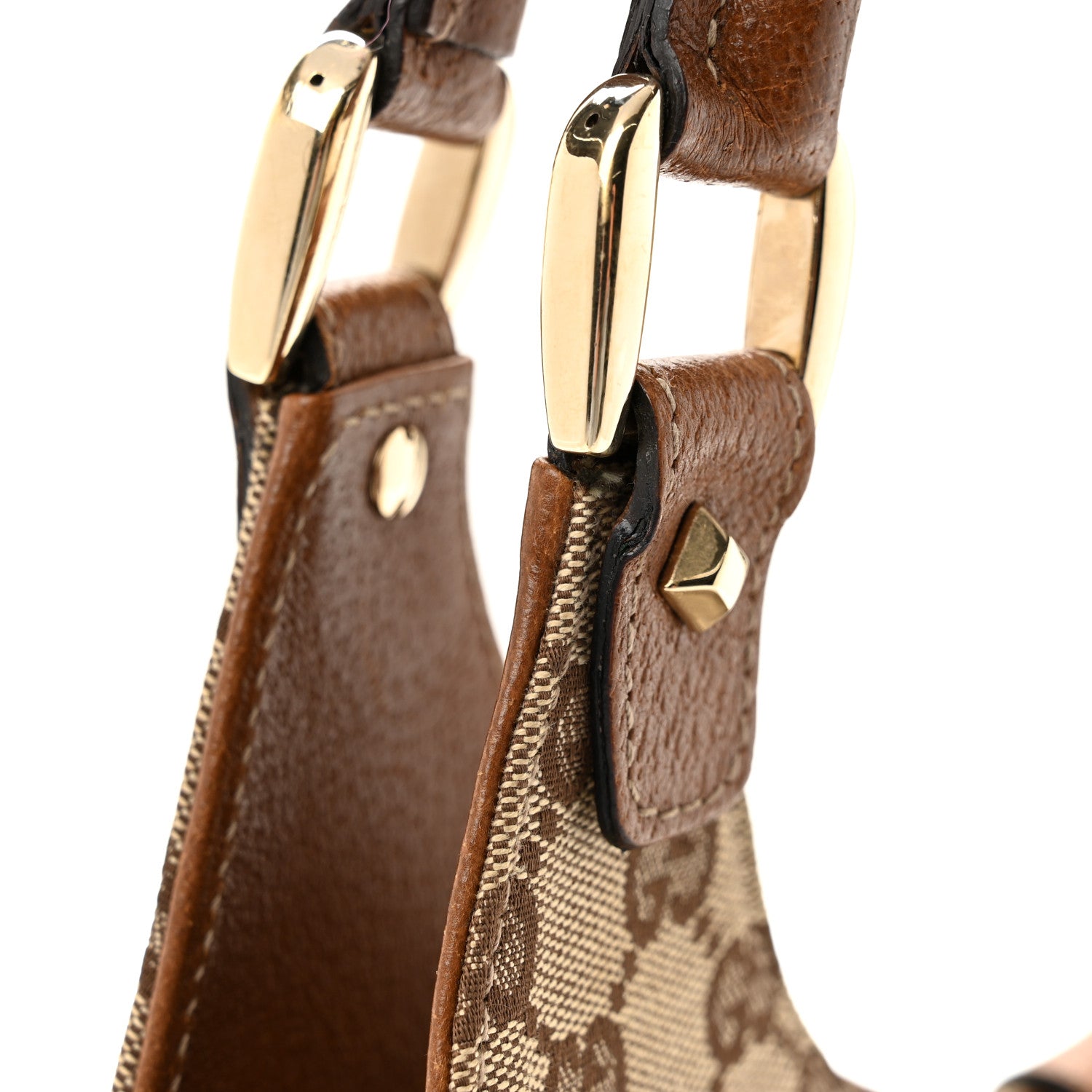 Gucci Monogram Calfskin Large Bardot Shoulder Bag Brown 13 of 14